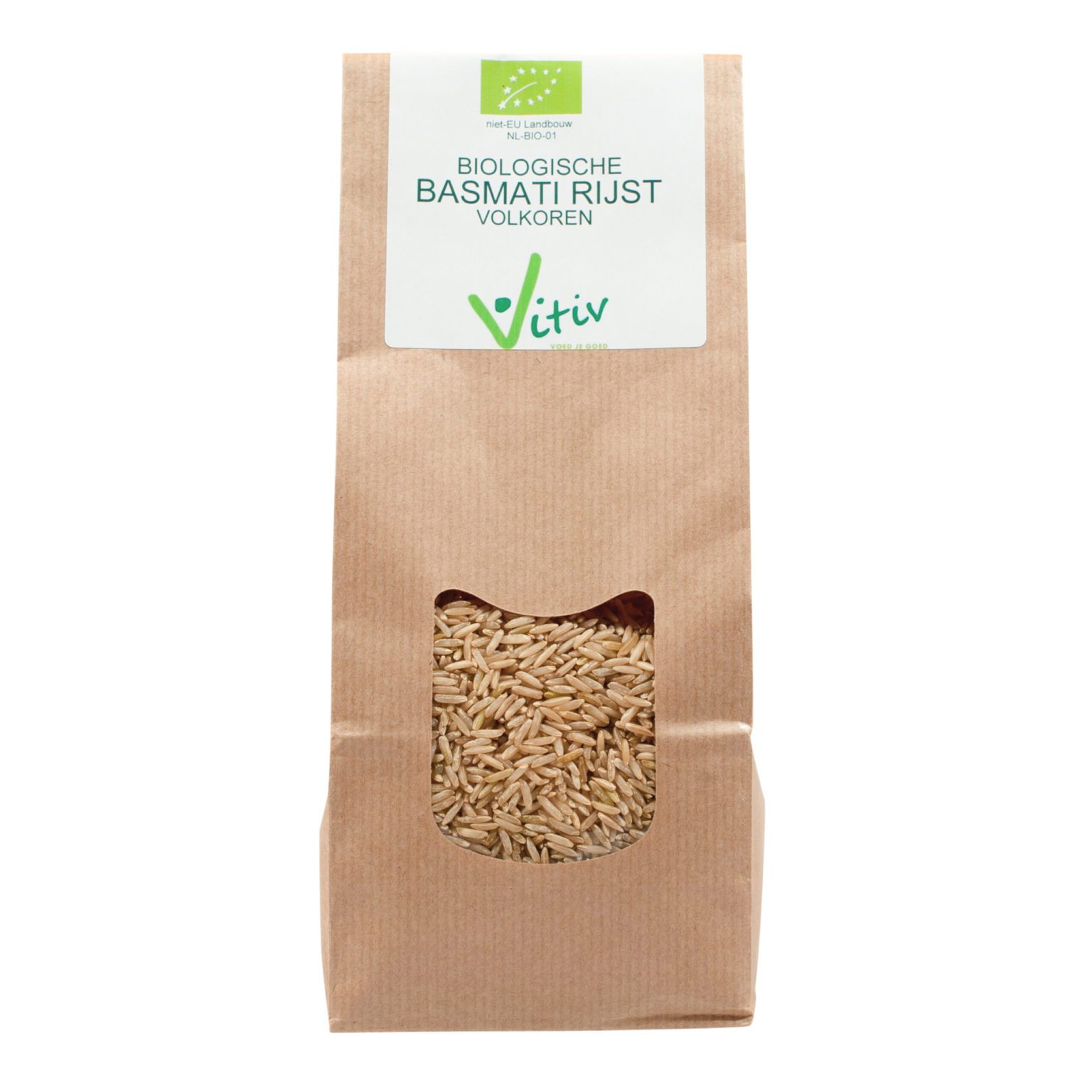 Basmati Rijst volkoren 500 gram Vitiv.nl