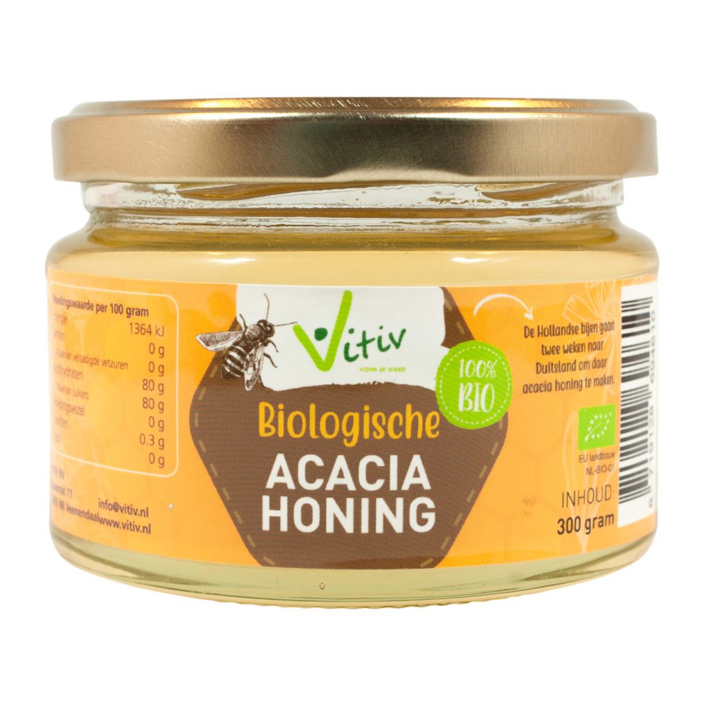 Acacia honing 300 gram Vitiv.nl